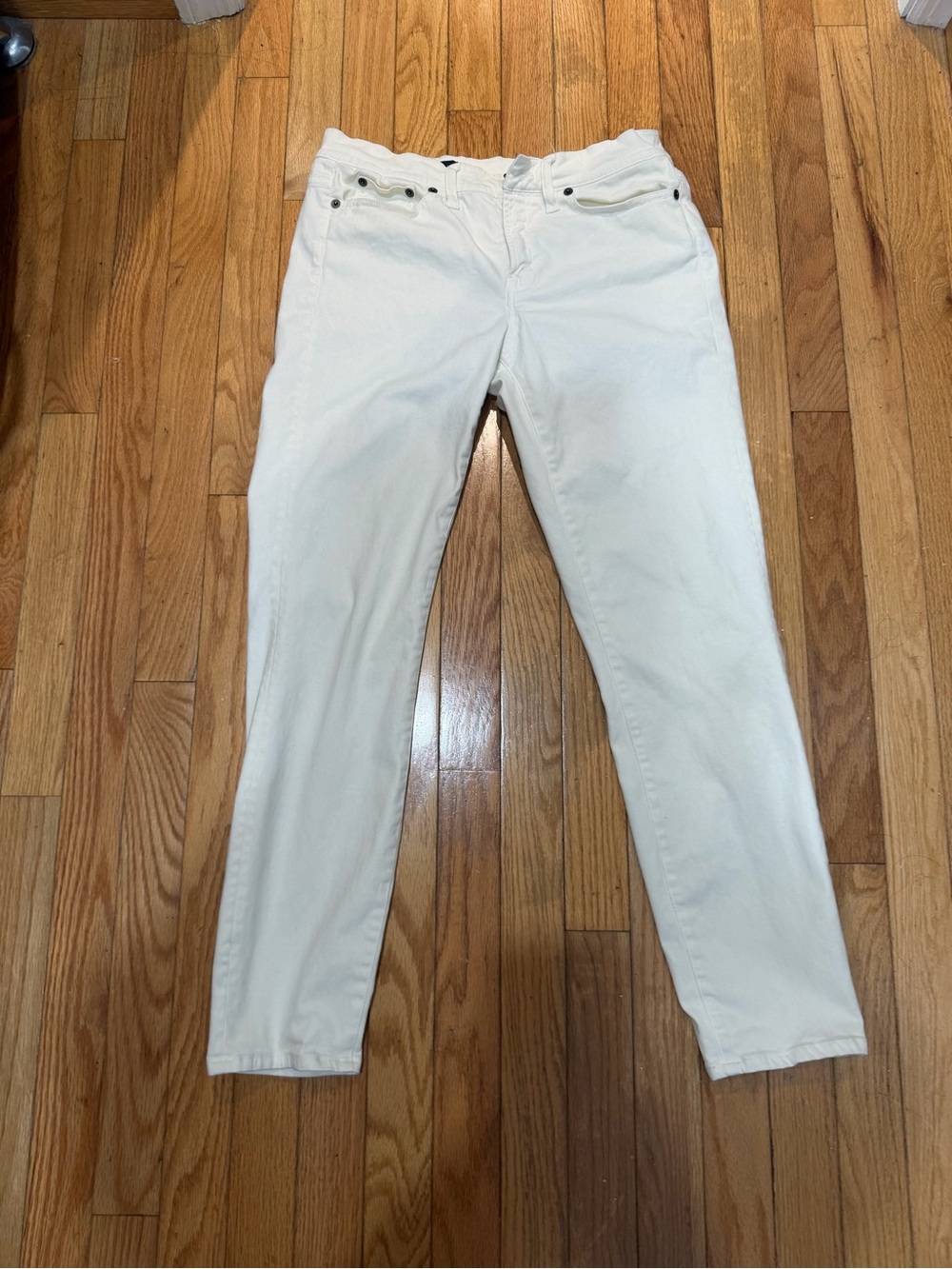J. Crew Toothpick Jeans in White